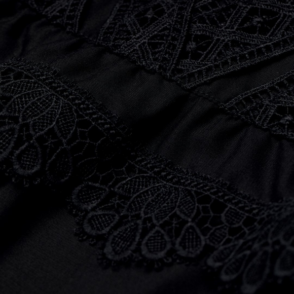 NWT H&M Lace-trimmed Blouse - Picture 2 of 2